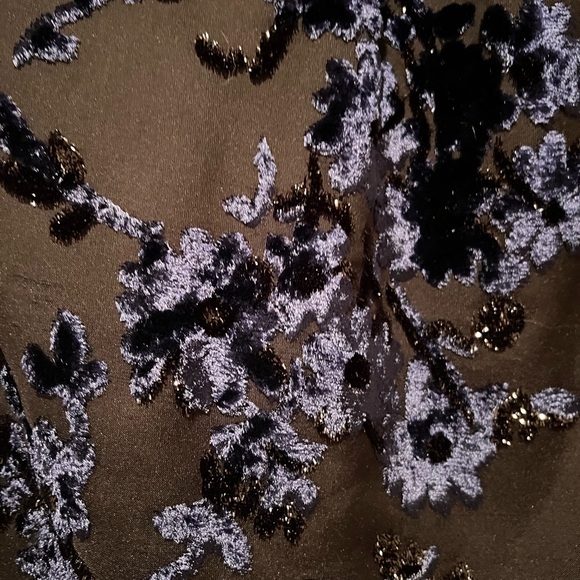 Alice + Olivia black and navy burnout sparkle beautiful top XS - Picture 5 of 7